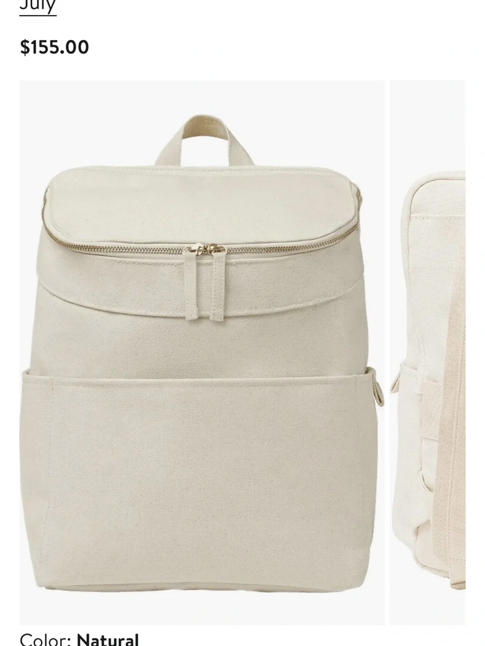 July Canvas Everyday Backpack - Taupe